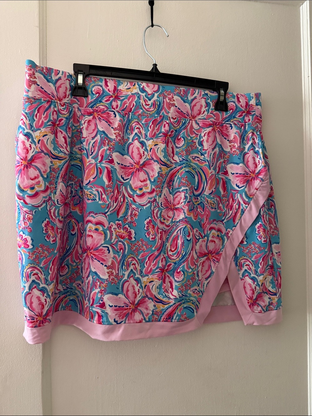 Pink Athletic Skort with Floral Liner